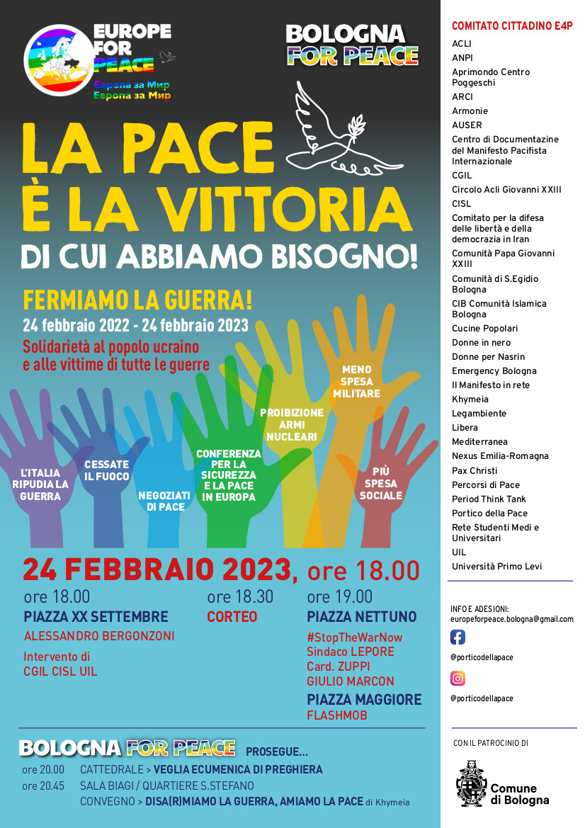 Bologna x la pace 24 febbraio
