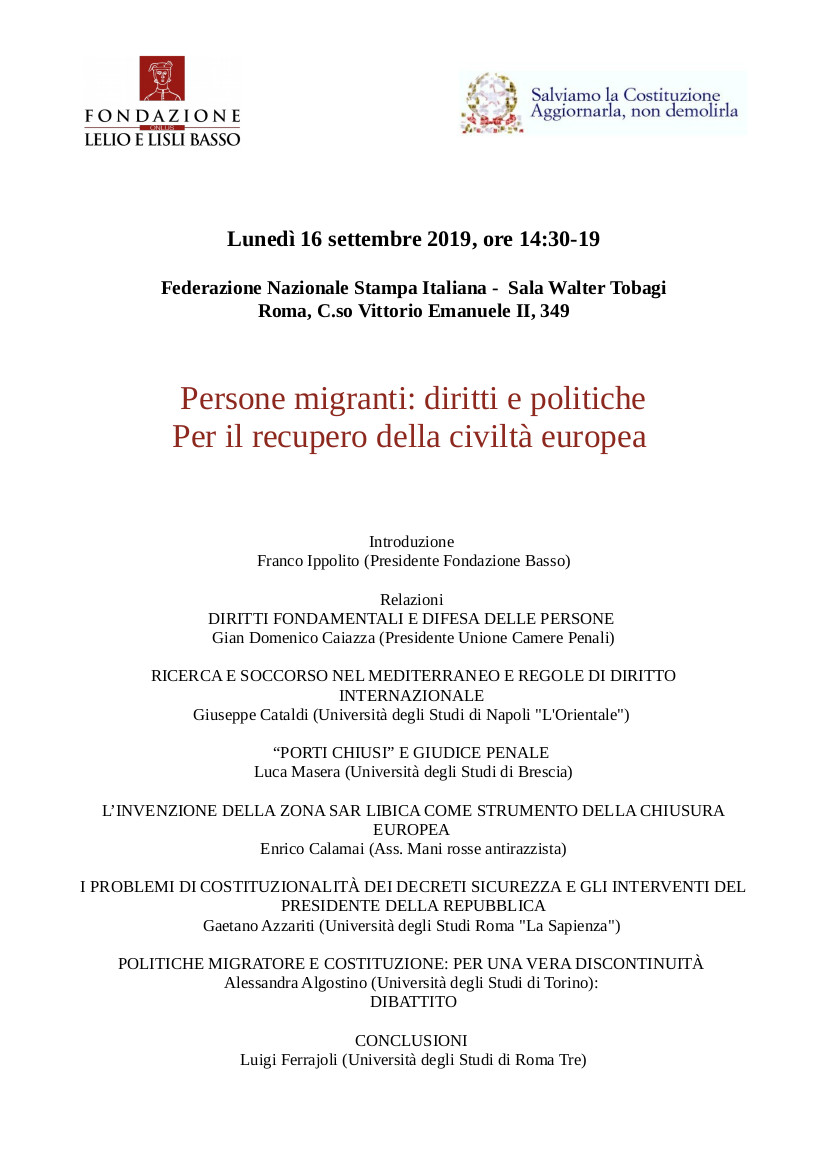 Locandina 16 settembre Roma